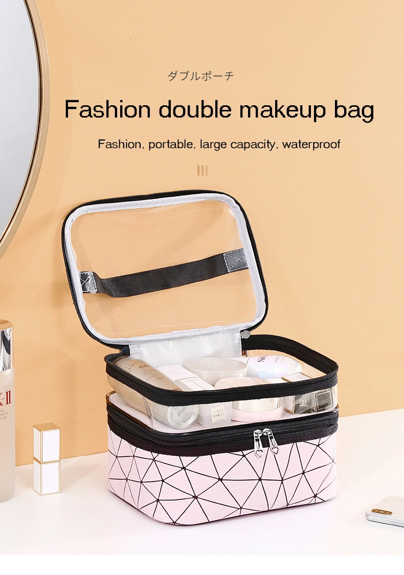 Multifunction Travel Clear Makeup Bag Fashion Diamond Cosmetic Bag Toiletries Organizer Waterproof Females Storage Make up Cases