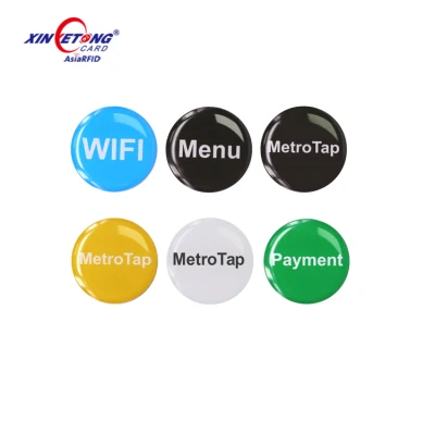 13,56 МГц брелок прозрачный значок для багажа эпоксидная смола RFID-метка NFC мини-карта