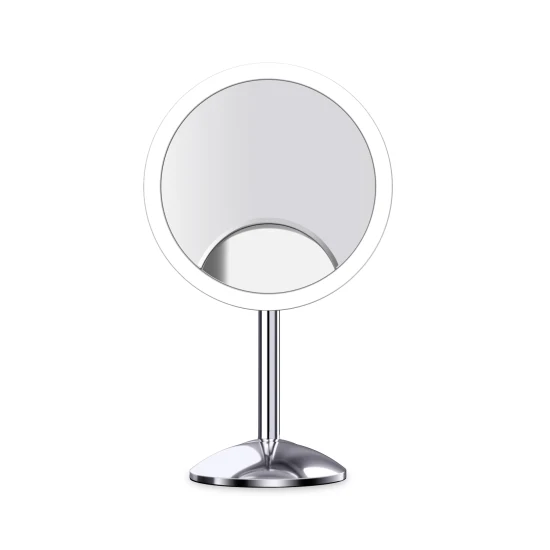 Светящееся зеркало для макияжа, настольная светодиодная лупа