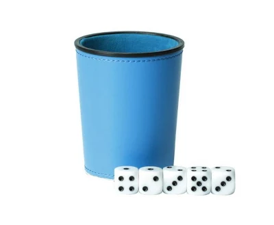 Оптовая продажа кожаный держатель для кубиков с напечатанным логотипом Кубок для игры в кости