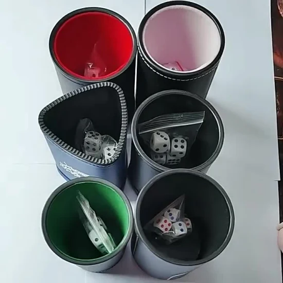 Пластиковый шейкер для кубиков из искусственной кожи на заказ с крышкой